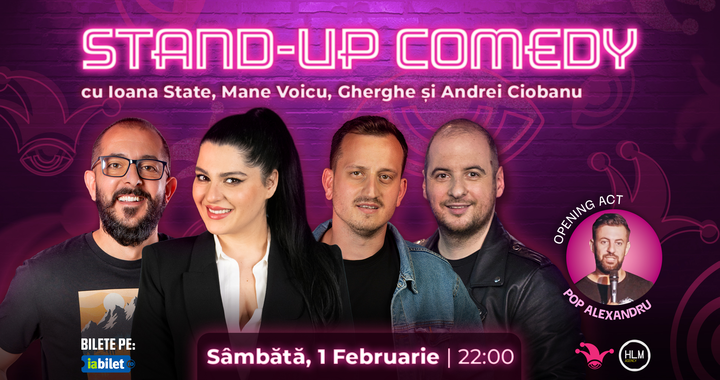 The Fool: Stand-up comedy cu Ioana State, Mane Voicu, Andrei Ciobanu și Gabriel Gherghe