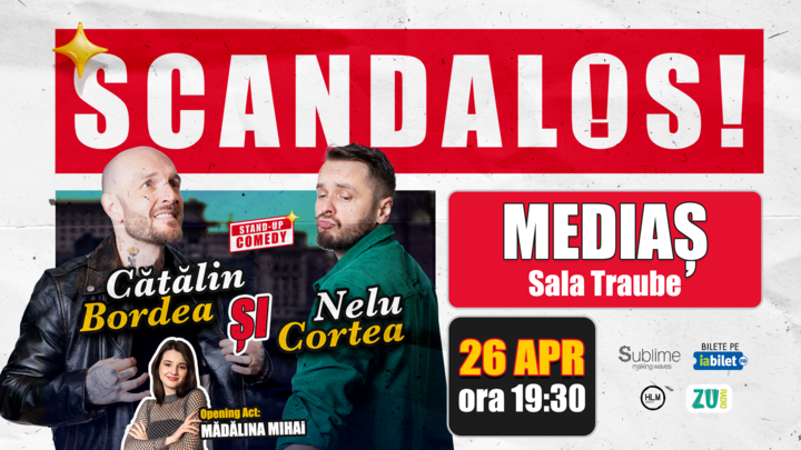 Medias: Stand-up Comedy cu Bordea, Cortea si Madalina Mihai - "Scandalos"