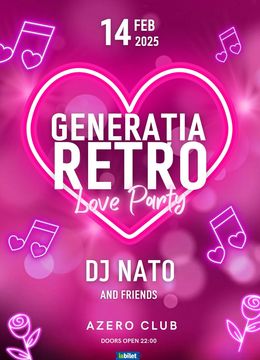 Generația Retro Love Party de Valentine's Day