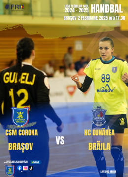 Brasov: Handbal CSM Corona Brasov - Dunarea Braila