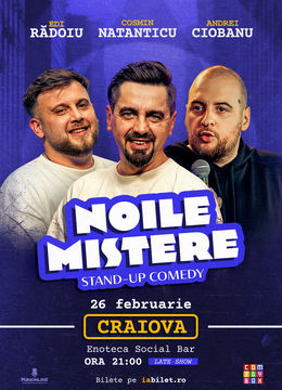 Craiova: Stand-up Comedy cu Cosmin Natanticu, Andrei Ciobanu și Edi Rădoiu