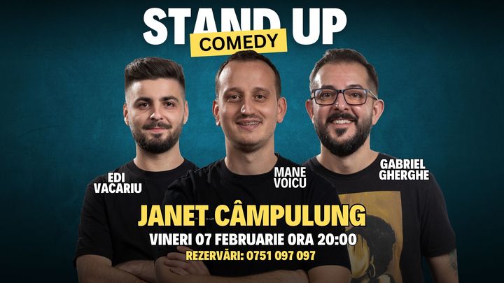 Campulung: Stand Up Comedy | Gabriel Gherghe, Mane Voicu și Edi Vacariu