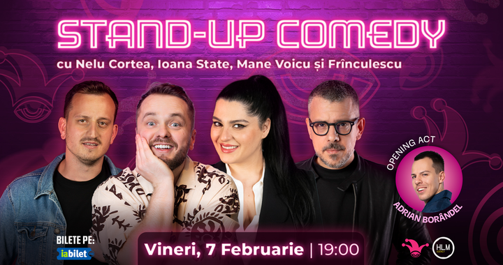 The Fool: Stand-up comedy cu Nelu Cortea, Ioana State, Mane Voicu și Frînculescu