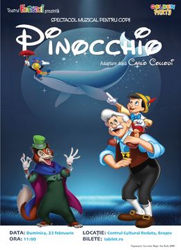 Brasov: Pinocchio - Spectacol muzical pentru copii