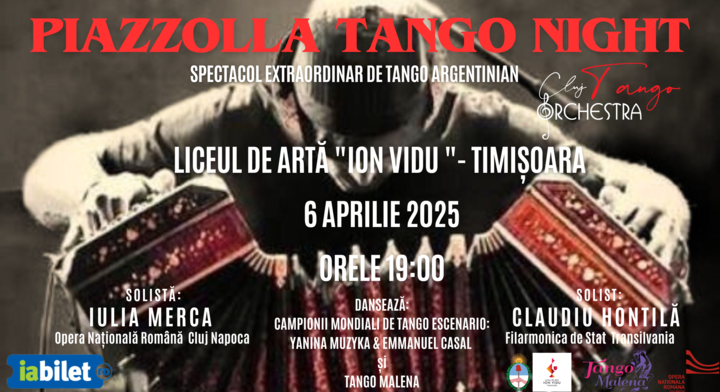 Timisoara: Piazzolla Tango Night - Spectacol Extraordinar de Tango Argentinian