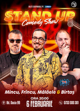 Stand up Comedy cu Mincu, Mălăele, Frîncu - Birtaș la Club 99