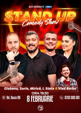 Stand up Comedy cu Andrei Ciobanu, Sorin Pârcălab, Mirică, Ioana Luiza - Vlad Barbu la Club 99