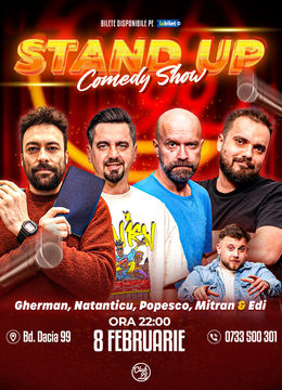 Stand up Comedy cu Silviu Gherman, Natanticu, Popesco, Mitran - Edi Rădoiu la Club 99