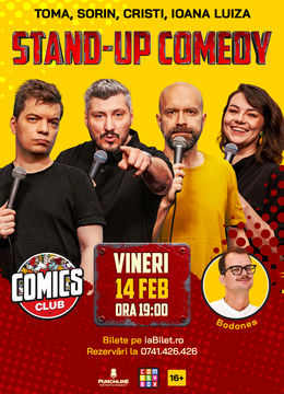 Stand-up cu Cristi, Toma, Sorin și Ioana Luiza la ComicsClub!