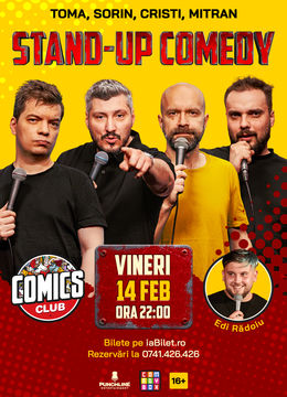 Stand-up cu Cristi, Toma, Sorin și Mitran la ComicsClub!