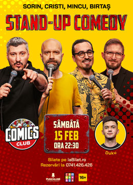 Stand-up cu Cristi, Sorin, Mincu și Birtaș la ComicsClub!