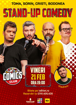 Stand-up cu Cristi, Toma, Sorin și Bodonea la ComicsClub!