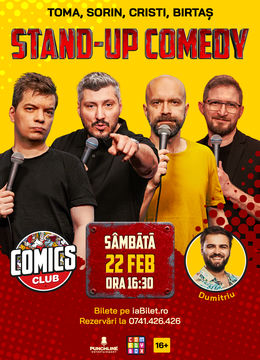 Stand-up cu Cristi, Toma, Sorin și Birtaș la ComicsClub!