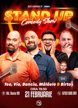 Stand up Comedy cu Teo, Vio, Banciu, Mălăele - Birtaș la Club 99