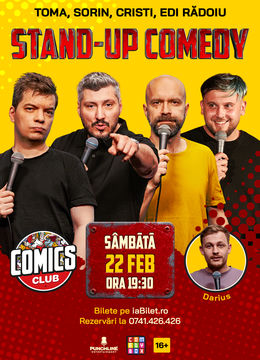 Stand-up cu Cristi, Toma, Sorin și Edi la ComicsClub!