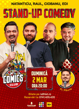 Stand-up cu Natanticu, Raul, Andrei Ciobanu și Edi la ComicsClub!