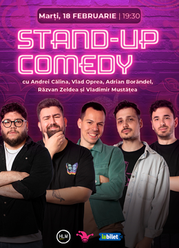 The Fool: Stand-up comedy cu Vlad Oprea, Andrei Călina, Adrian Borândel, Răzvan Zeldea și Vladimir Mustățea