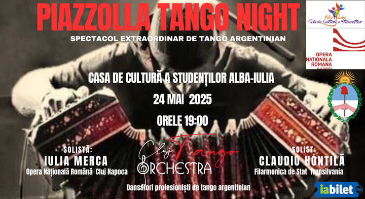 Alba-Iulia: Piazzolla Tango Night - Spectacol Extraordinar de Tango Argentinian