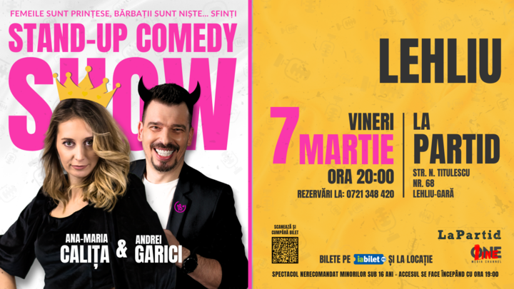 Lehliu: Prințese și… Sfinți | Stand Up Comedy cu Ana-Maria Calița și Andrei Garici