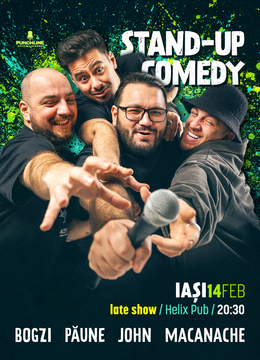 Iași: Stand-up Comedy cu Macanache, Bogzi, John și Florentin Păune