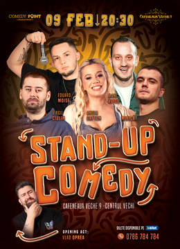 COMEDY POINT:  Stand-up Comedy cu Mirică, Anisia, Virgil Ciulin, Moise și Mane Voicu