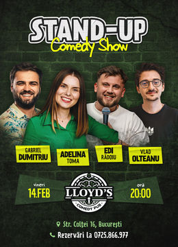 Stand-up Comedy cu Gabriel Dumitriu, Edi Rădoiu, Vlad Olteanu & Adelina Toma.