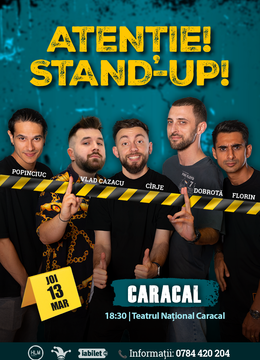 Caracal: Stand-up comedy cu Cirje, Florin, Dobrota, Popinciuc si Cazacu - 18:30