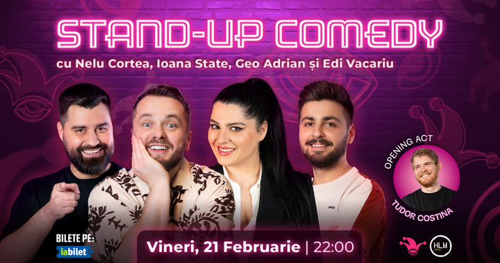 The Fool: Stand-up comedy cu Nelu Cortea, Ioana State, Geo Adrian și Edi Vacariu