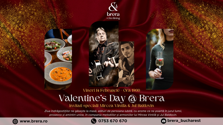 Valentine's Day @Brera | Invitați Speciali: Mircea Vintilă & Jul Baldovin