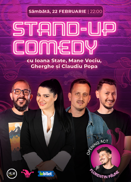 The Fool:  Stand-up comedy cu Mane Voicu, Ioana State, Gabriel Gherghe și Claudiu Popa