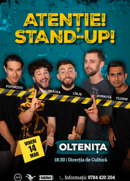 Oltenița: Stand-up comedy cu Drăcea, Cîrje, Florin, Dobrotă și Popinciuc - 18:30