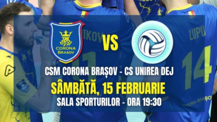 Brasov: Volei masculin CSM Corona Brașov - CS Unirea Dej