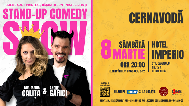 Cernavodă: Prințese și… Sfinți | Stand Up Comedy cu Ana-Maria Calița și Andrei Garici