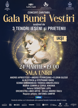 Iasi: Gala Bunei Vestiri – Concert caritabil, prima ediție