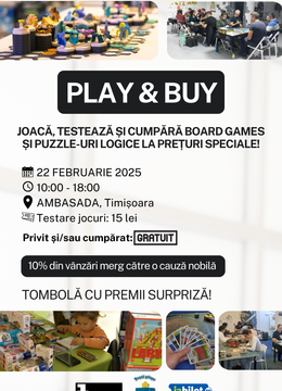 Timisoara: Play & Buy - joacă, testează și cumpără board games!