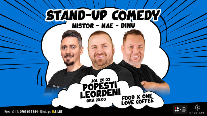 Popești-Leordeni: Stand-up cu Nae Nicolae, Bogdan Nistor si Gabriel Dinu