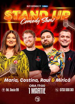 Stand up Comedy cu Maria Popovici, Tudor Costina, Raul Gheba & Mirică la Club 99