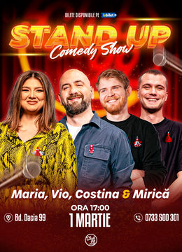 Stand up Comedy cu Maria Popovici, Tudor Costina, Vio & Mirică la Club 99