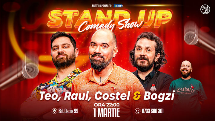 Stand up Comedy cu Teo, Raul Gheba, Costel - Bogzi la Club 99