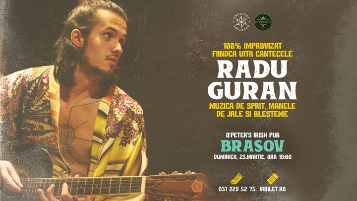 Brașov: Concert/Șpriț cu Radu Guran