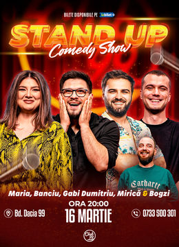 Stand up Comedy cu Maria Popovici, Banciu, Gabi Dumitriu, Mirică - Bogzi la Club 99