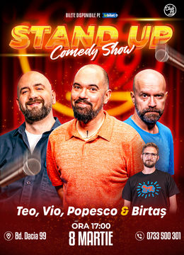 Stand up Comedy cu Vio, Teo, Popesco - Birtaș la Club 99