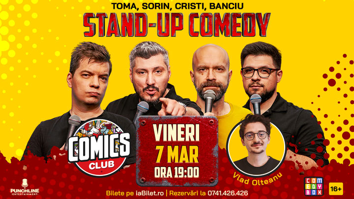 Stand-up cu Cristi, Toma, Sorin și Banciu la ComicsClub!