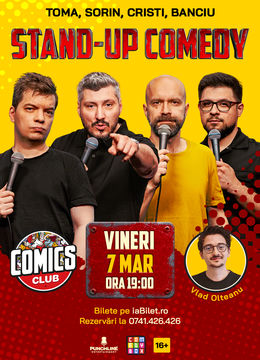 Stand-up cu Cristi, Toma, Sorin și Banciu la ComicsClub!