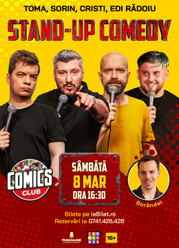 Stand-up cu Cristi, Toma, Sorin și Edi la ComicsClub!