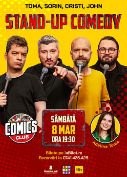 Stand-up cu Cristi, Toma, Sorin și John la ComicsClub!