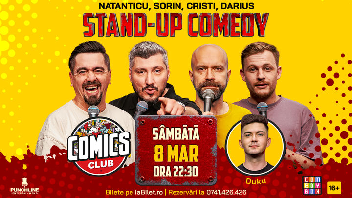 Stand-up cu Cristi, Sorin, Natanticu și Darius la ComicsClub!