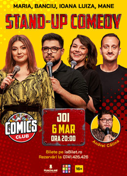 Stand-up cu Maria, Banciu, Mane Voicu și Ioana Luiza la ComicsClub!