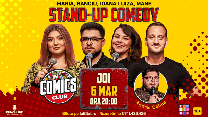 Stand-up cu Maria, Banciu, Mane Voicu și Ioana Luiza la ComicsClub!