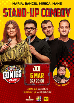 Stand-up Comedy  cu Maria, Banciu, Mane Voicu și Mirica la ComicsClub!